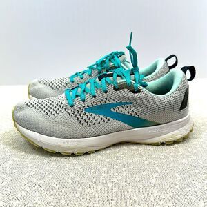 BROOKS Revel 4 Gray Aqua Women's size 9 Shoes Sneakers